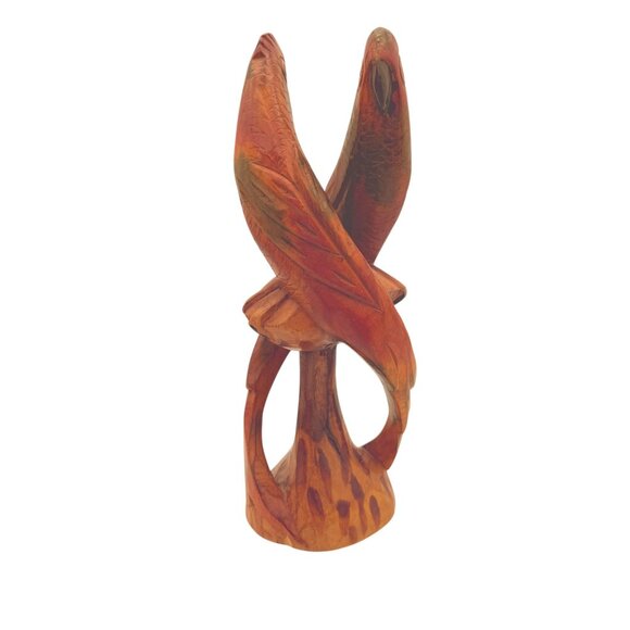 Hand-Carved Wooden Parrot Sculpture Figurine From Jamaica 2016 - Picture 3 of 7